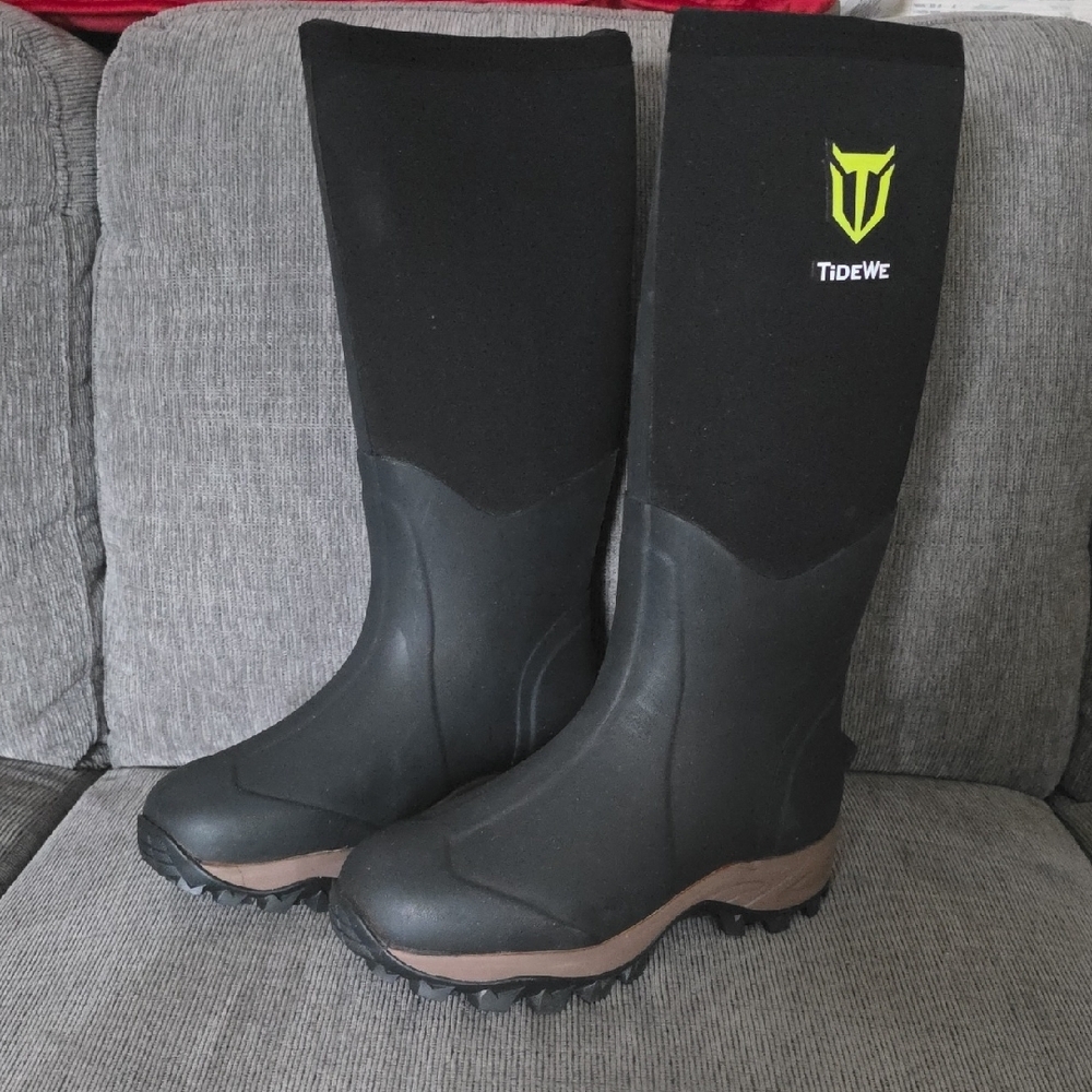 TideWe Rubber Waterproof Boots For Men And Women, Waterproof, New, M8/W9.